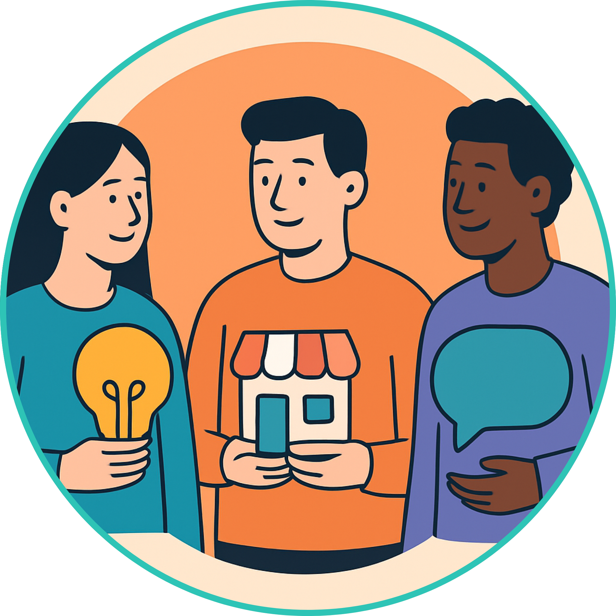 Entrepreneur building their business